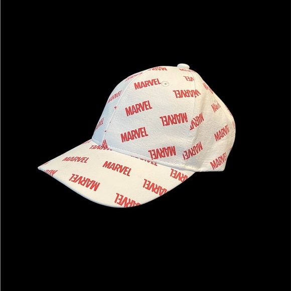 White + Red Marvel Cap - Picture 1 of 3